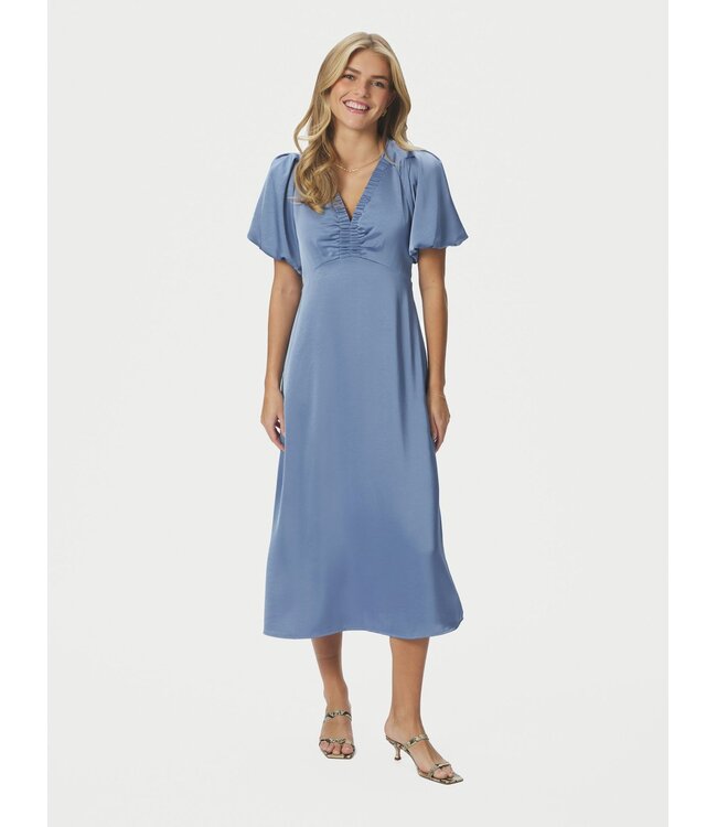 NEO NOIR - Illana heavy sateen jurk smoke blue