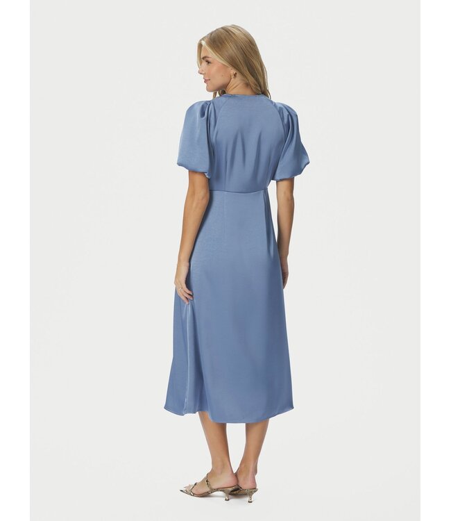 NEO NOIR - Illana heavy sateen jurk smoke blue