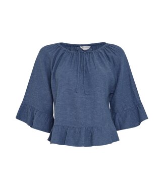 Moss Copenhagen MSCH - Viana ginia 2/4 indigo mel top