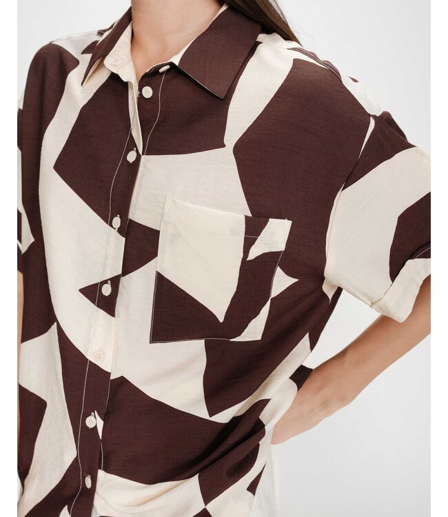 GRACE & MILA - Veil blouse chocolat