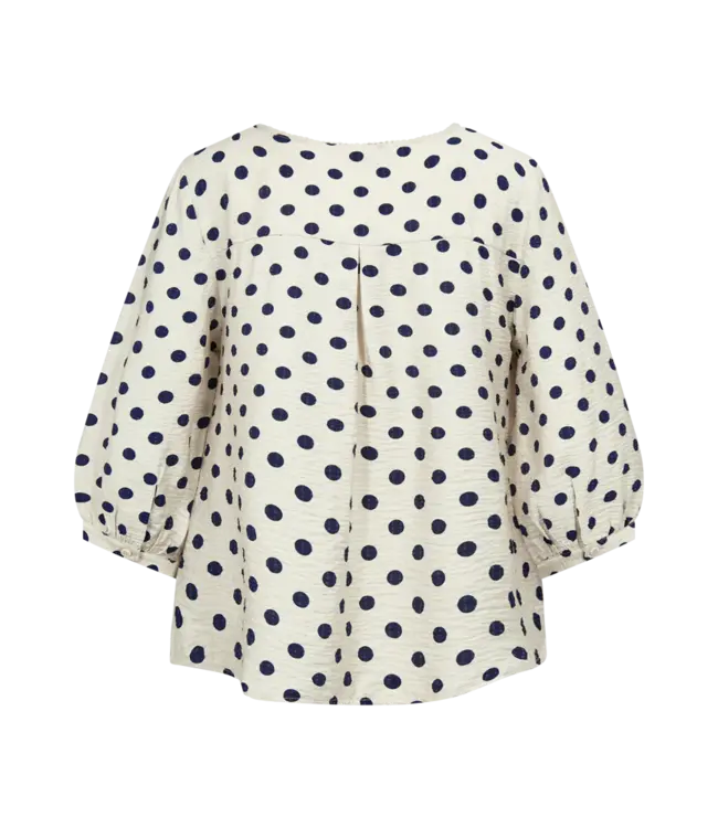 FREEQUENT - Fqalma blouse moonbeam w. navy