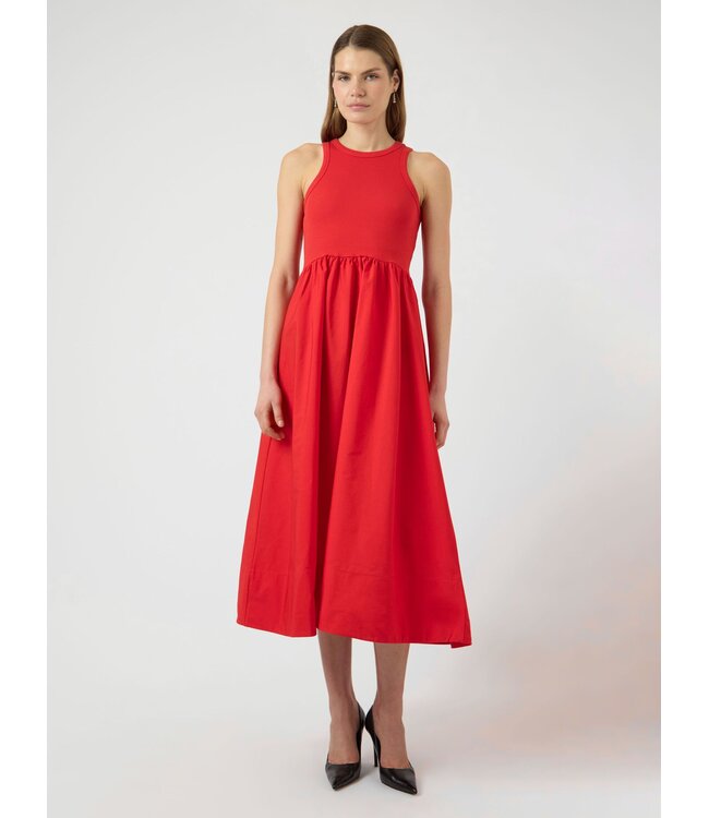 YAS - Yasmiri long dress fiery red