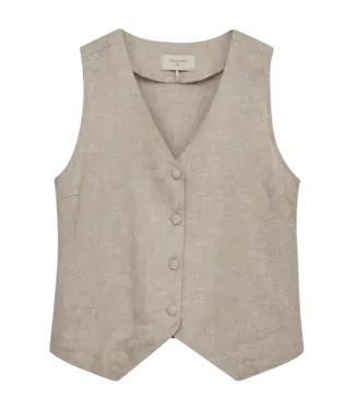 FREEQUENT FREEQUENT - Fqlava waistcoat sand melange w. silver