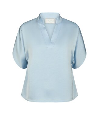 neo noir NEO NOIR - Anelle heavy sateen light blue blouse