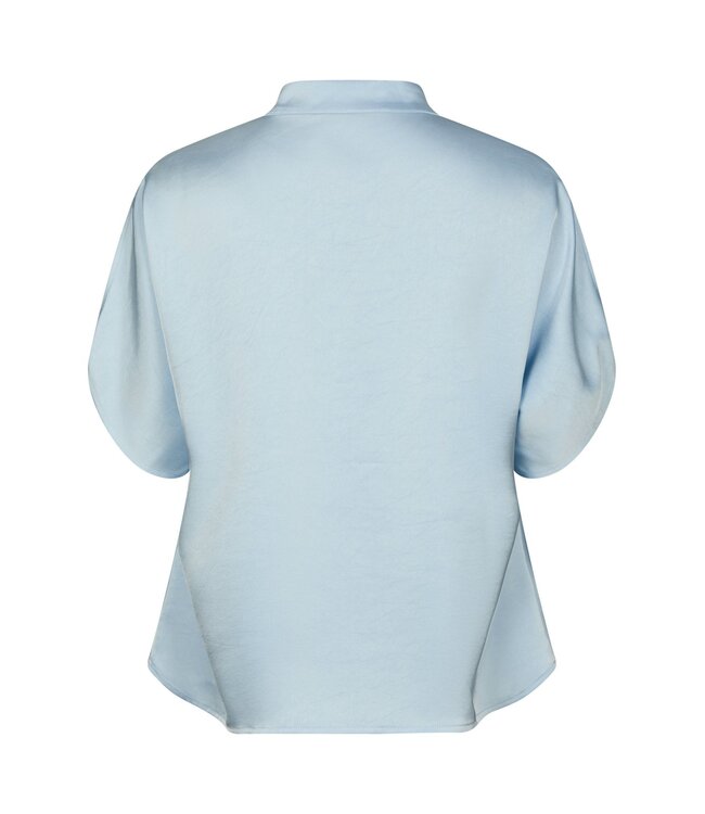 NEO NOIR - Anelle heavy sateen light blue blouse