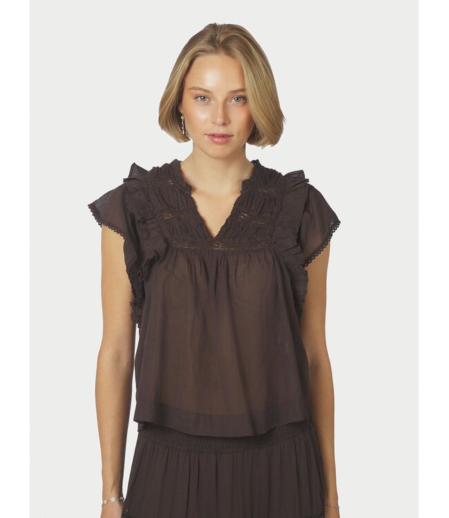 NEONOIR - Jayla voile top bruin