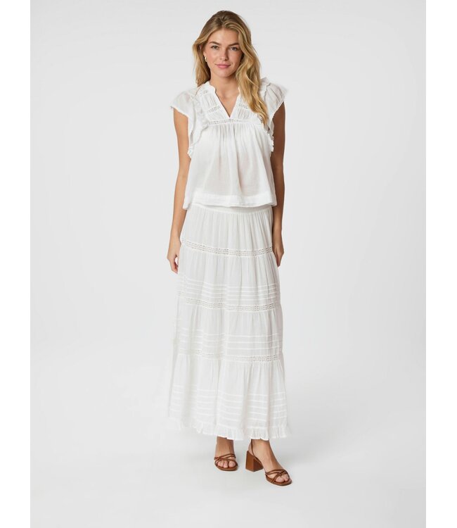 NEONOIR - Felicia voile rok wit