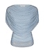 NEONOIR -  Cottuna dot drapy mesh top blauw