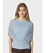 NEONOIR -  Cottuna dot drapy mesh top blauw