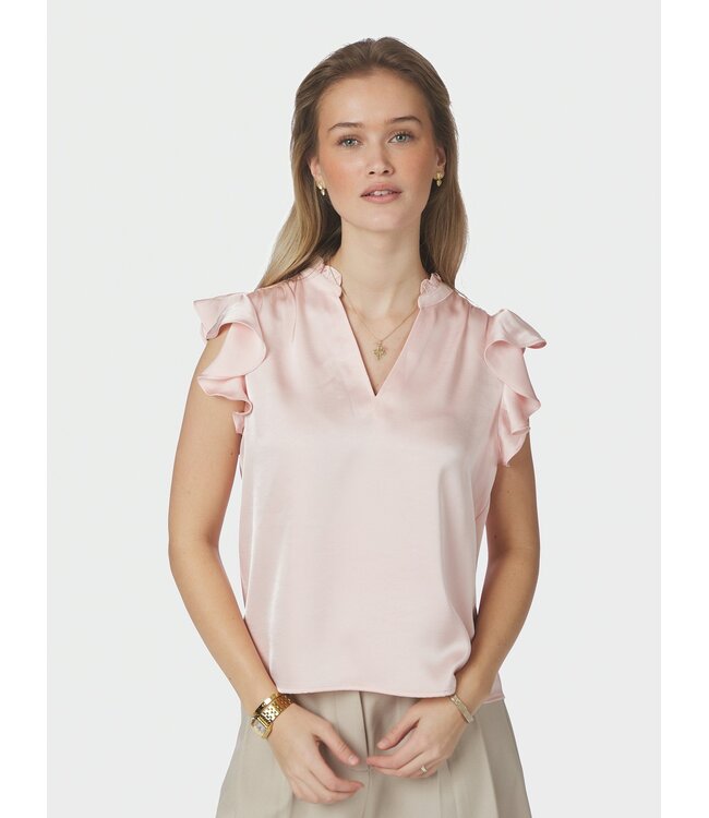 NEONOIR - Stella heavy sateen blouse light pink