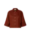 SELECTED - Slfcleo regular cropped blouse cherry