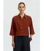SELECTED - Slfcleo regular cropped blouse cherry