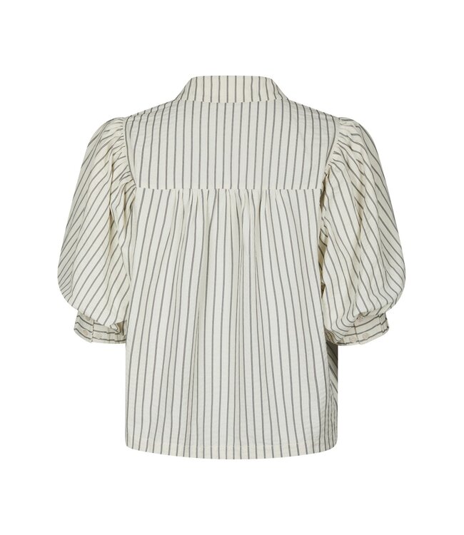 NEO NOIR - Etta slim stripe blouse