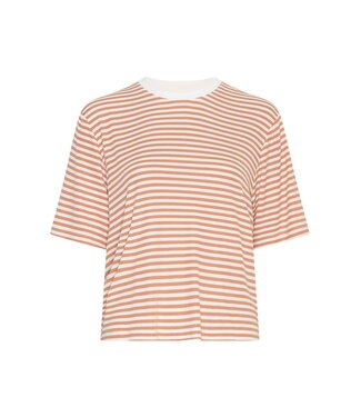 Moss Copenhagen MSCH - Jana t-shirt egret/caramel