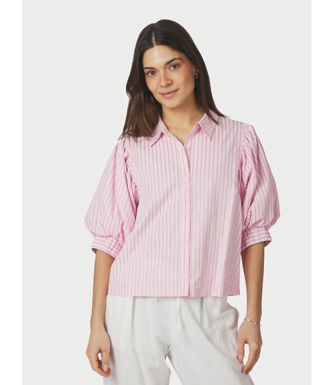 NEONOIR - Etta stripe blouse light pink