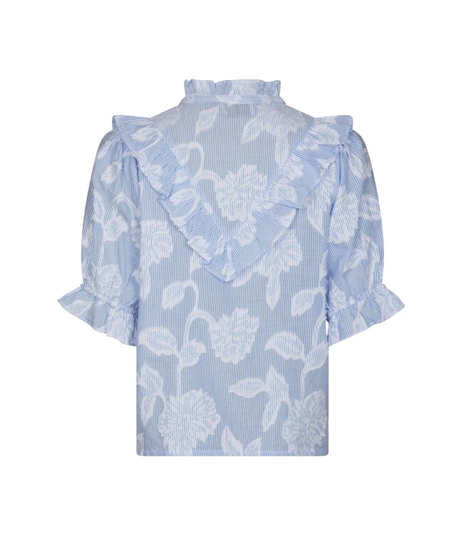 NEONOIR - Manet jacquard blouse blauw