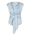 NEONOIR - Katarim heavy satijn blouse blauw
