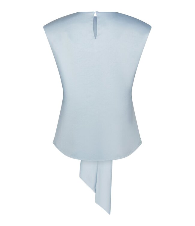 NEONOIR - Katarim heavy satijn blouse blauw