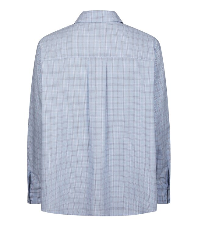 NEONOIR - Dalma triple check blouse blauw