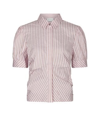 neo noir NEONOIR - Frannie structure stripe blouse light pink