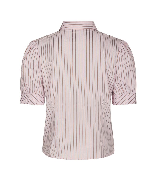 NEONOIR - Frannie structure stripe blouse light pink