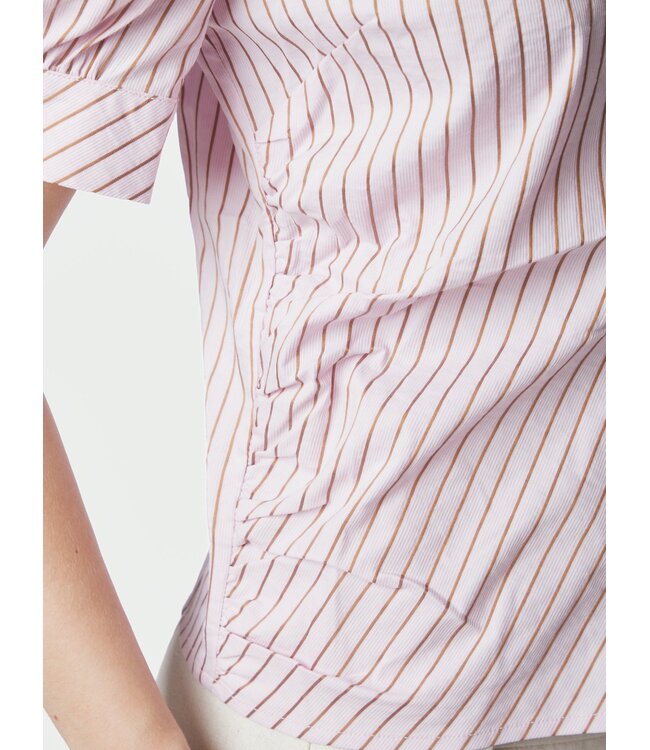 NEONOIR - Frannie structure stripe blouse light pink