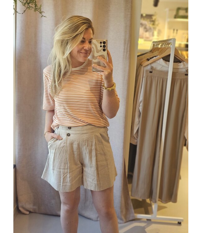 MSCH - Jana t-shirt egret/caramel