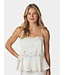 NEONOIR - Kaela heavy satijn lace top pearl
