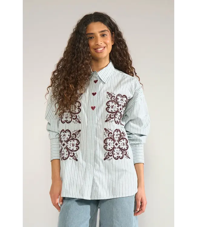 NUMPH - Nuditty shirt floaty blue