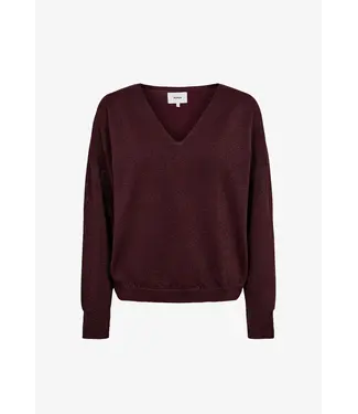 NUMPH NUMPH - Nudayletta lurex v-neck pullover fig