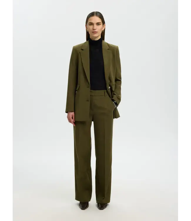SELECTED - Slwrita pantalon fir green