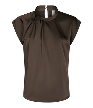 neo noir NEO NOIR -  Fleur drapy satin blouse