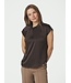NEO NOIR -  Fleur drapy satin blouse