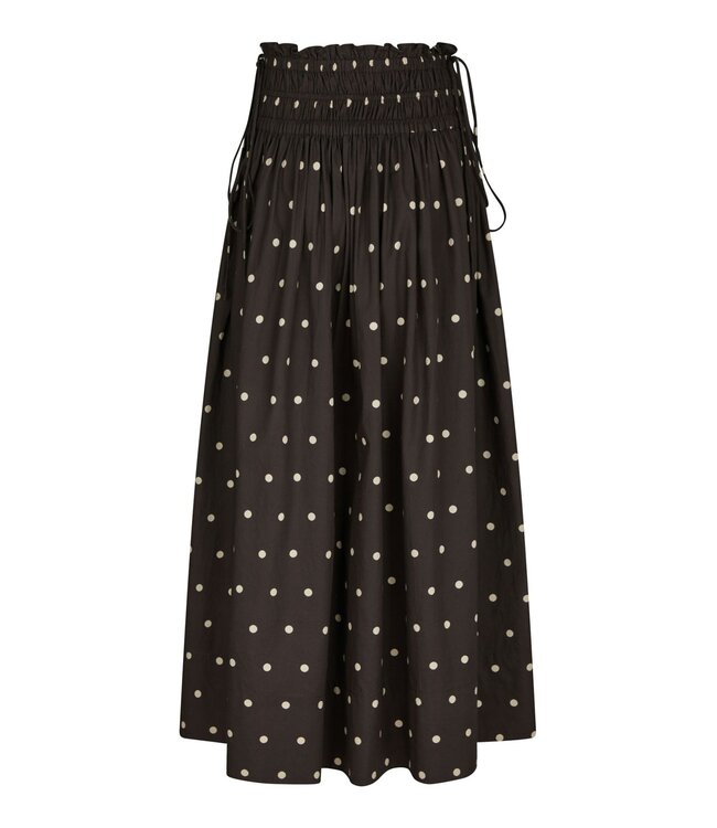 NEO NOIR - Lillie dot skirt dark brown