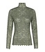 NEONOIR - Liza laceflower blouse gold army