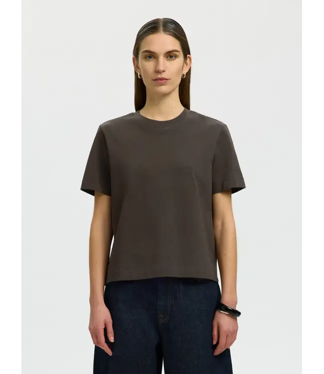 SELECTED - Slwessential boxy t-shirt delicioso