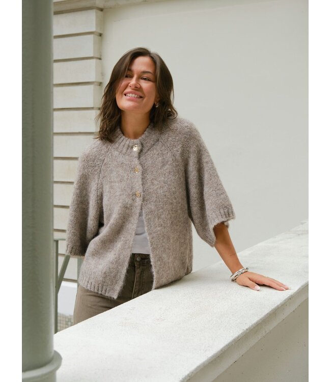 NEONOIR - Benuta fluffy vest beige melange