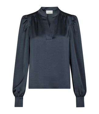 neo noir NEONOIR - Rosslyn heavy sateen blouse blauw