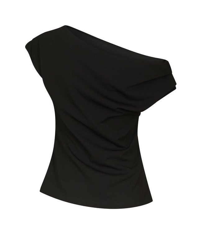 NEONOIR - Mabelle drapy top zwart