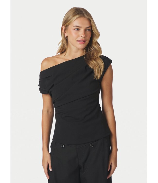 NEONOIR - Mabelle drapy top zwart