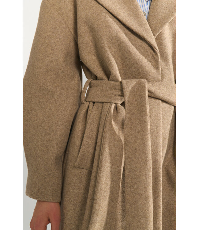 NÜMPH - Nukimma long coat sesame melange