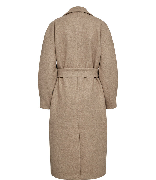 NÜMPH - Nukimma long coat sesame melange