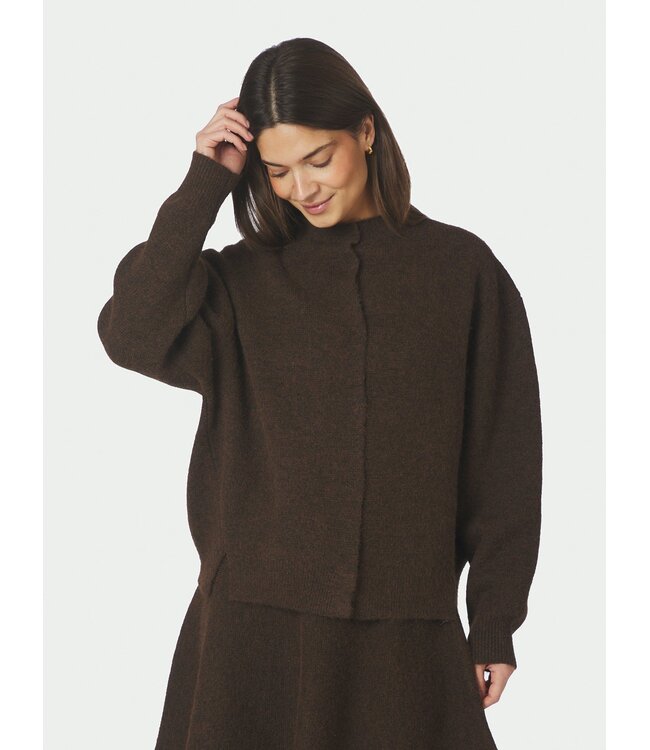 NEONOIR - Dione fluffy knit cardigan