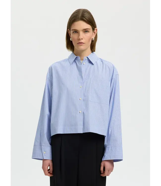 SELECTED - Slwdannie cropped boxy shirt