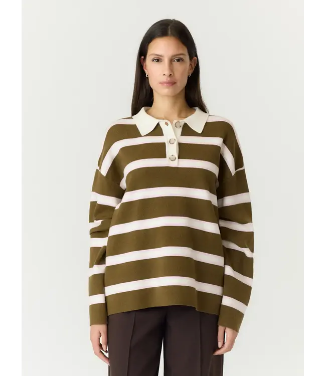 YAS - Yasisabell polo knit pullover