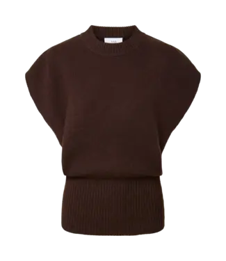 Y.A.S. YAS - Yasesli knit vest coffee bean