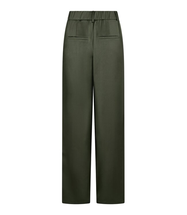 NEONOIR - Emmett heavy satijn broek deep green