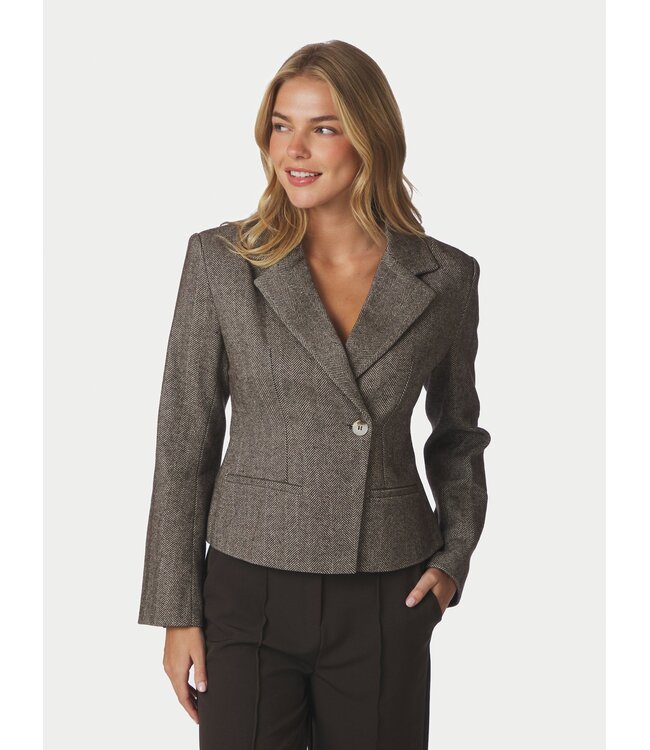 NEONOIR - Valia herringbone blazer