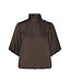 NEONOIR - Parisa heavy sateen blouse bruin