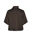 NEONOIR - Parisa heavy sateen blouse bruin